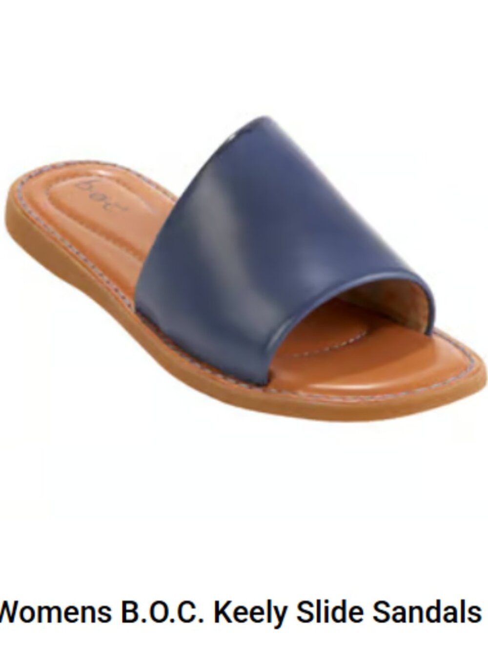 Womens B.O.C. Navy Keely Slide Sandals